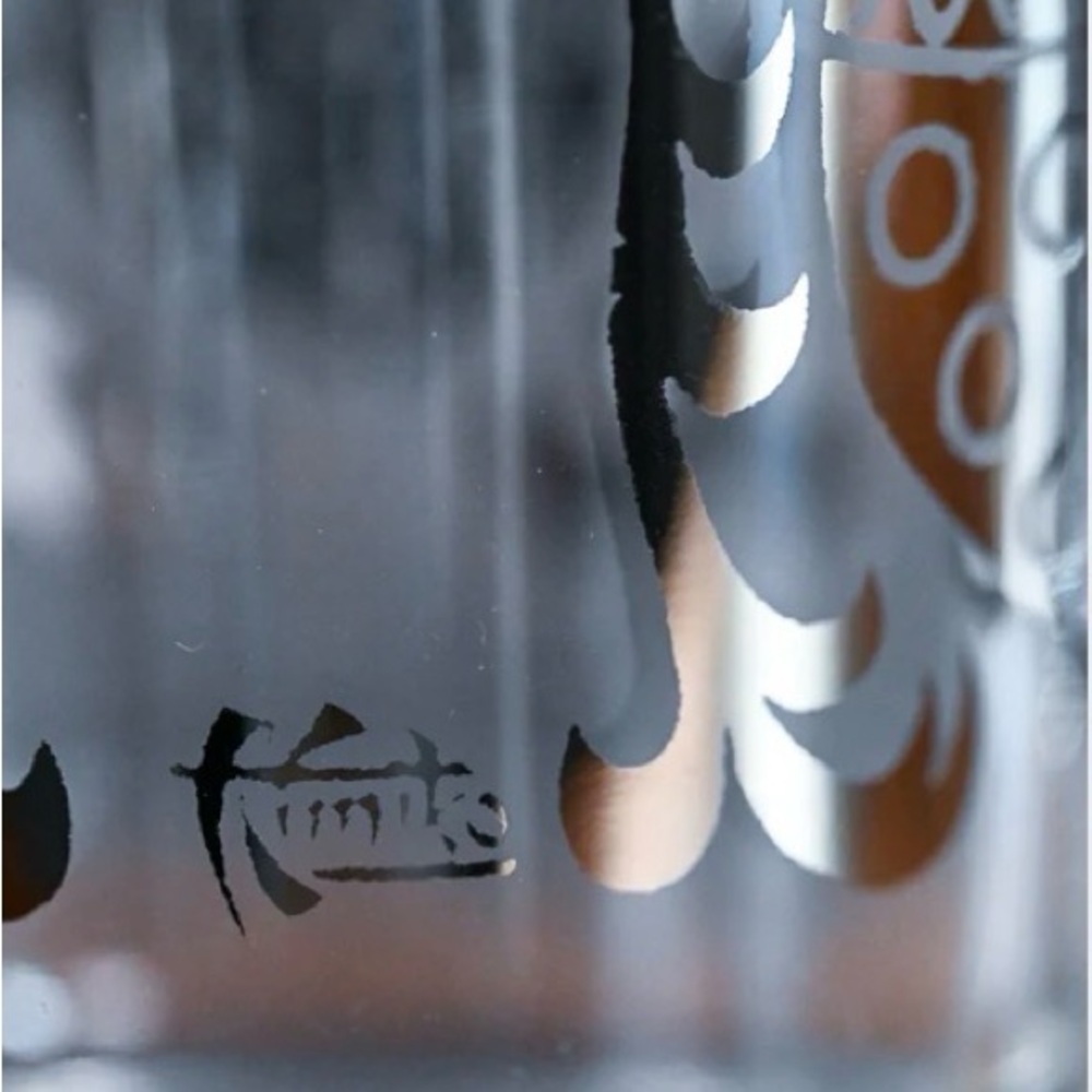 Elegant Kimiko  Silver Trimmed Glass Tumblers mid century bar ware - Picture 3 of 4